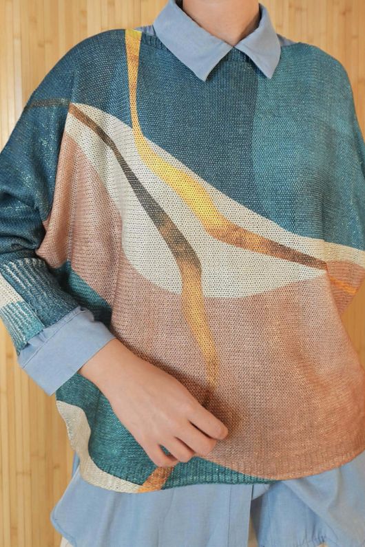 Raven Relaxed Knit Top Riley Teal